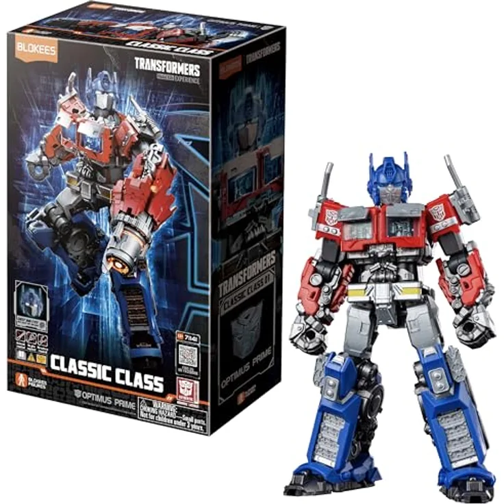 Blokees Transformers Blokees Plastic Model Classic Class 01 Optimus Prime, 25 cm bewegliche Sammelfigur mit CR927-Batterie