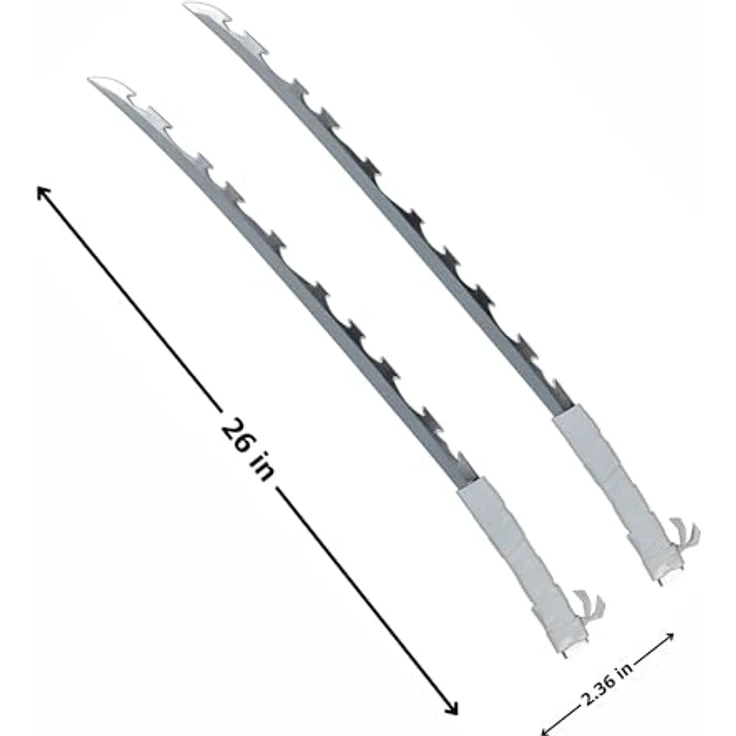 Disguise Demon Slayer Inosuke Dual Kostüm Schwerter Set, Offizielle Kunststoff Katanas, 66 cm Länge für Cosplay und Halloween – Bild 2