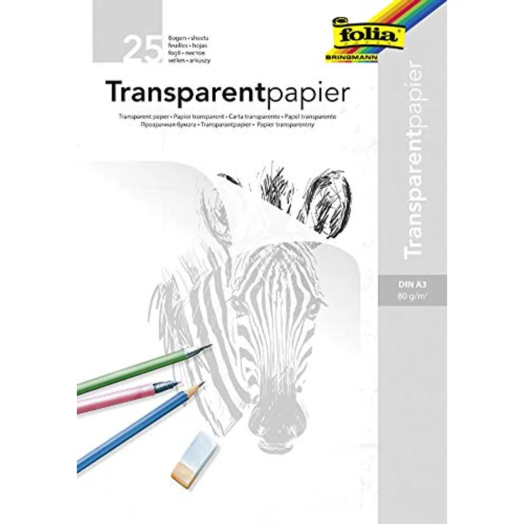 Max Bringmann KG Transparentpapier A4, 65g, Heft mit 10 Blatt, weiß – Bild 2