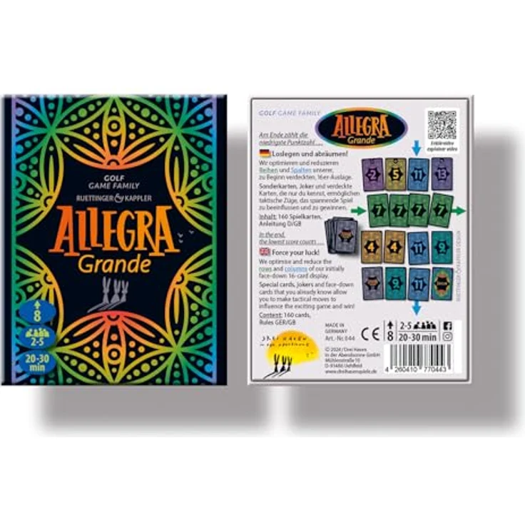 Sonstige Verlage ALLEGRA Grande, Brettspiel mit 16er-Auslage, taktischen Aktionskarten und Joker-Funktionen – Bild 4