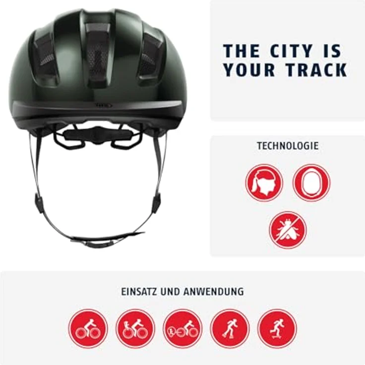 ABUS Fahrradhelm PURL-Y – NTA-Schutzhelm in Grün, Größe S, für E-Bike und S-Pedelec geeignet – Bild 2