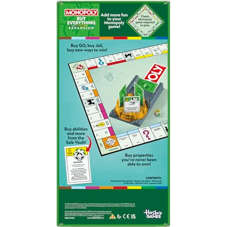 Monopoly Buy Everything EXPANSION, Brettspiel Erweiterung für klassisches Monopoly mit schnelleren Spielabläufen und Kaufmöglichkeiten für alle Plätze, englische Version – Bild 5