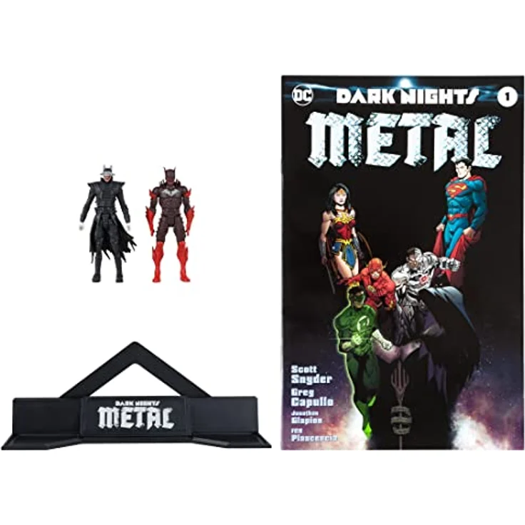 McFarlane Toys DC Direct Gaming Actionfiguren Batman Who Laughs & Red Death, 8 cm, inklusive exklusivem Comic – Bild 8