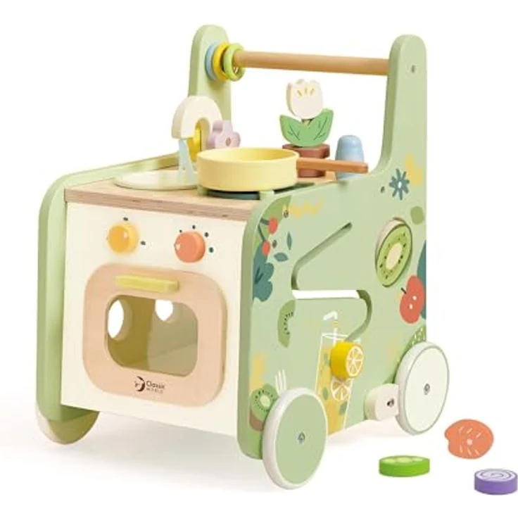 Classic World Wooden Walker Kitchen, 15-teilig, Lauflernhilfe für Kinder – Bild 2