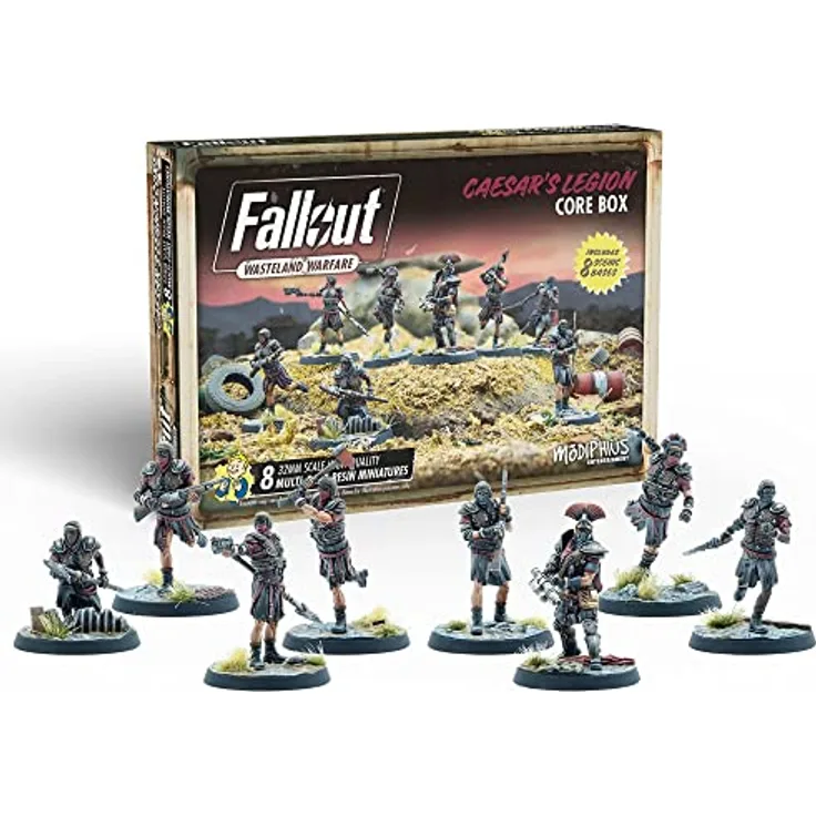 Modiphius Fallout: Wasteland Warfare - Caesar/'s Legion: Core Box, Sammelfiguren für Strategiespiele mit thematischer Anlehnung an die Mojave-Wüste