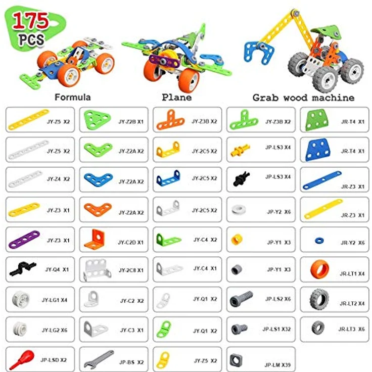 MOONTOY Konstruktionsspielzeug Geschenke für Kinder, STEM Gebäude Kit Bausteine Spielzeug für Jungen und Mädchen Baukasten Pädagogische Lernspielzeug ab 4,5,6,7,8,9,10 Jahre Bauset 11 Modelle - Preisvergleich – Bild 6