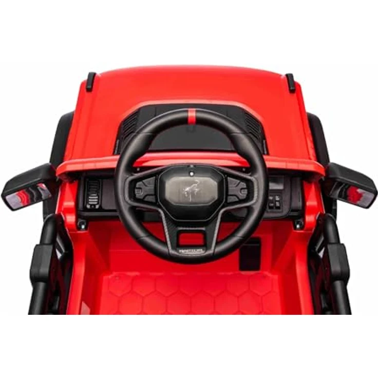 Beneo Ford Bronco Elektrisches Kinderfahrzeug, Einzelsitzer, Hinterradantrieb, Blau, Lithiumbatterie, hohe Bodenfreiheit, breiter Sitz, 2,4-GHz-Fernbedienung, MP3-Player mit USB-Anschluss, LED-Beleuchtung – Bild 4