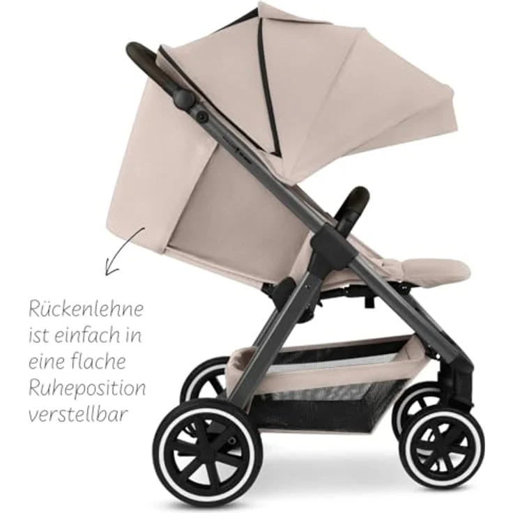 ABC Design Buggy Avus 2 Air, Beige, Textil, 5-Punkte-Gurt, Federung, kugelgelagerte Räder, für Babyschale geeignet, Einhand-Faltmechanismus, UV 50+ – Bild 5