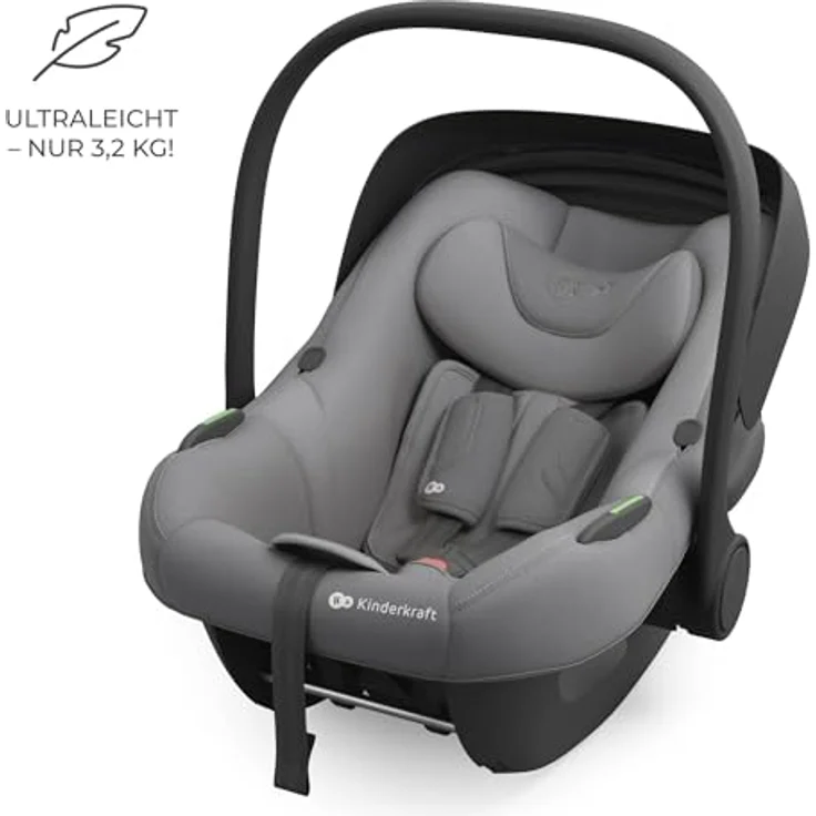 Kinderkraft i-Lite Babyschale mit Endura Safe FX Basis, ultraleicht 3,2 kg, i-Size konform, 90° Drehfunktion, inkl. Neugeboreneneinlage – Bild 3