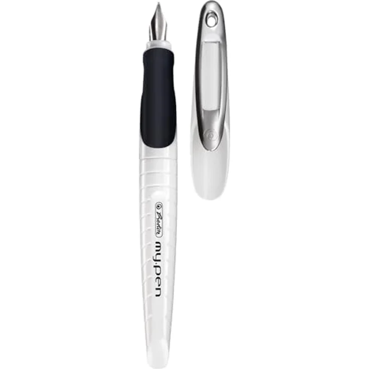 Herlitz Füller Uni2Raw-Artikel--1 Edelstahl Schreibfeder, Universalpatrone in Blau, ergonomisch gestaltet – Bild 2