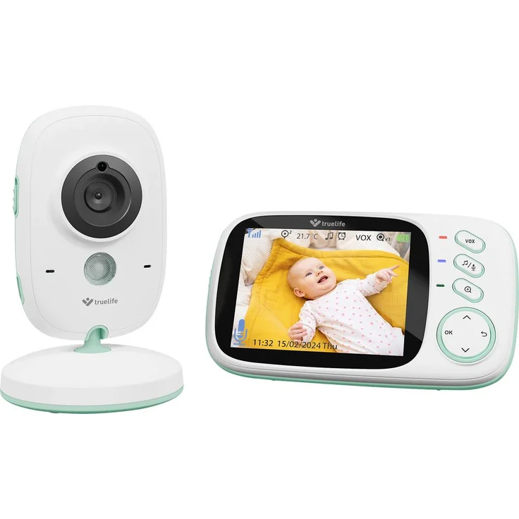 TrueLife NannyCam H32 Pro – Babyphone mit 3,2" LCD, Nachtsicht, Raumtemperaturanzeige & 300 m Reichweite, WLAN-frei