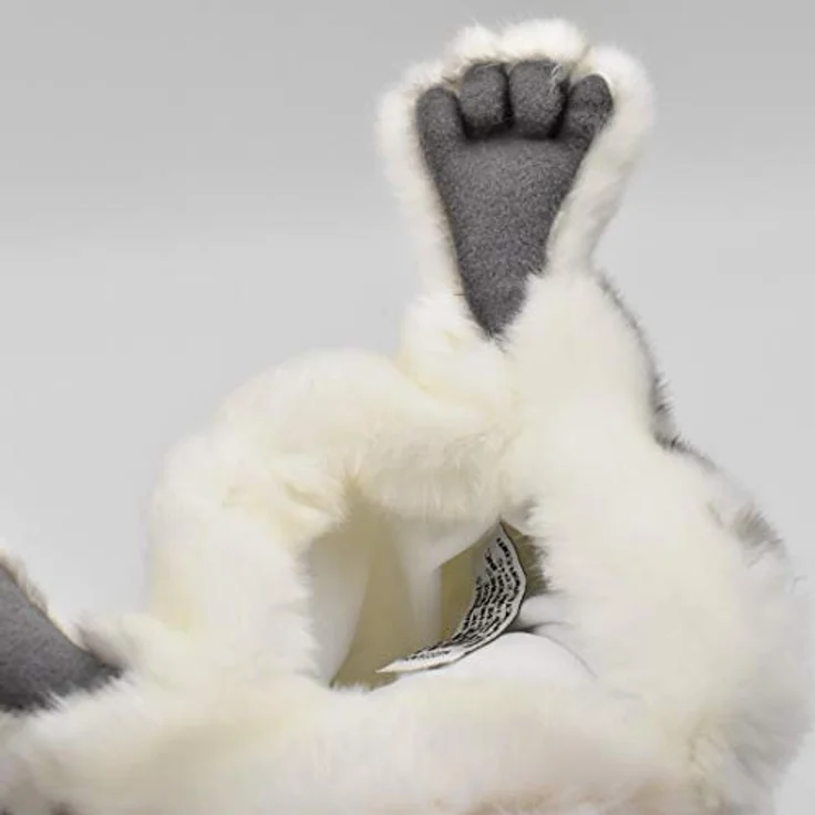 Hansa Creation Schneeleopard Handpuppe, Kuscheltier mit weichem, dichtem Fell und mystischem Blick – Bild 6