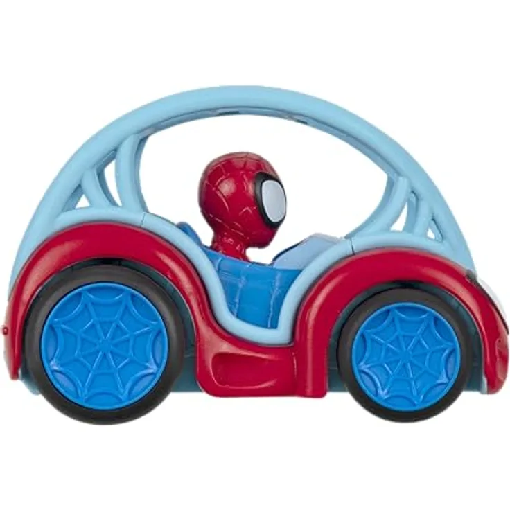 Jazwares SPIDEY - SUPER ROLLERS VEHICLE SPIDEY - Spielzeugauto mit Rückziehmechanismus und Salto-Funktion, rot