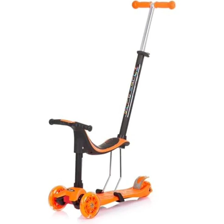 Chipolino Kinderroller 3 in 1 Multi Plus 3 Räder, Laufrad, Roller, LED-Lichter orange, für Kinder ab 3 Jahren – Bild 2