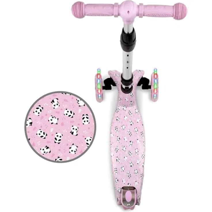 COIL VENTO Dreiradscooter Kinderroller, Balance-Roller mit ABEC-7-Lagern, 3-stufiger Lenkradverstellung und LED-Rädern – Bild 2