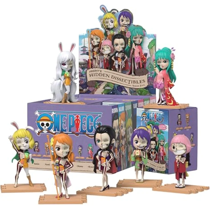 Mighty Jaxx Freeny's Hidden Dissectibles One Piece Serie 5 (Ladies-Edition), Sammelfiguren 10,16 cm, versiegelte Packung mit 6 Stück – Keine Duplikate, Zufällige Auswahl, inkl. seltene Variante Karottensulong (Blindbox-Spielzeugfiguren) – Bild 1