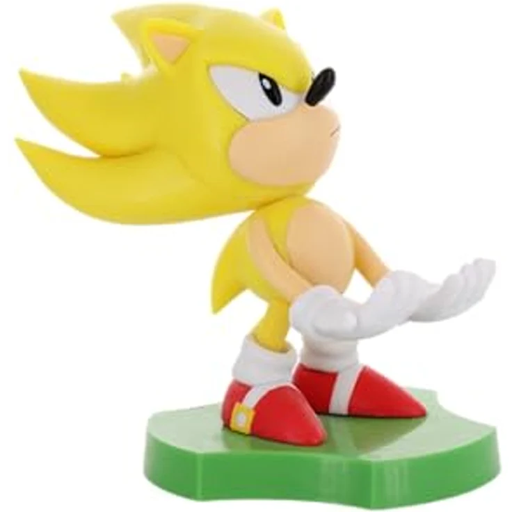 Exquisite Gaming Sonic the Hedgehog Super Sonic Mini Cable Guy, detailreiche Sammelfigur zur Halterung von Earpod Cases und Smartphones – Bild 5