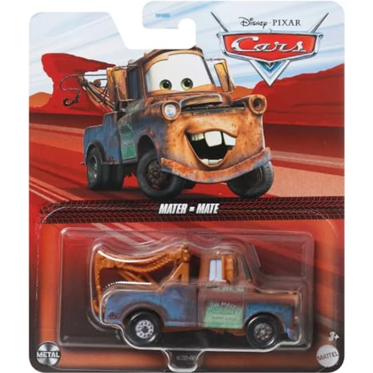 Disney Cars Spielzeug-Rennwagen Mater Hook HLT83, Cast 1:55 Autos Mattel, Metall, für Kinder ab 3 Jahren, blau – Bild 4