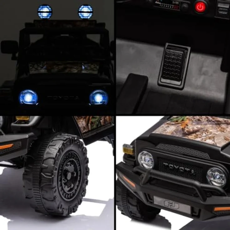Toyota FJ Cruiser Elektrofahrzeug 12V für 1 bis 6 Jahre mit Fernbedienung, Schwarz – Bild 4