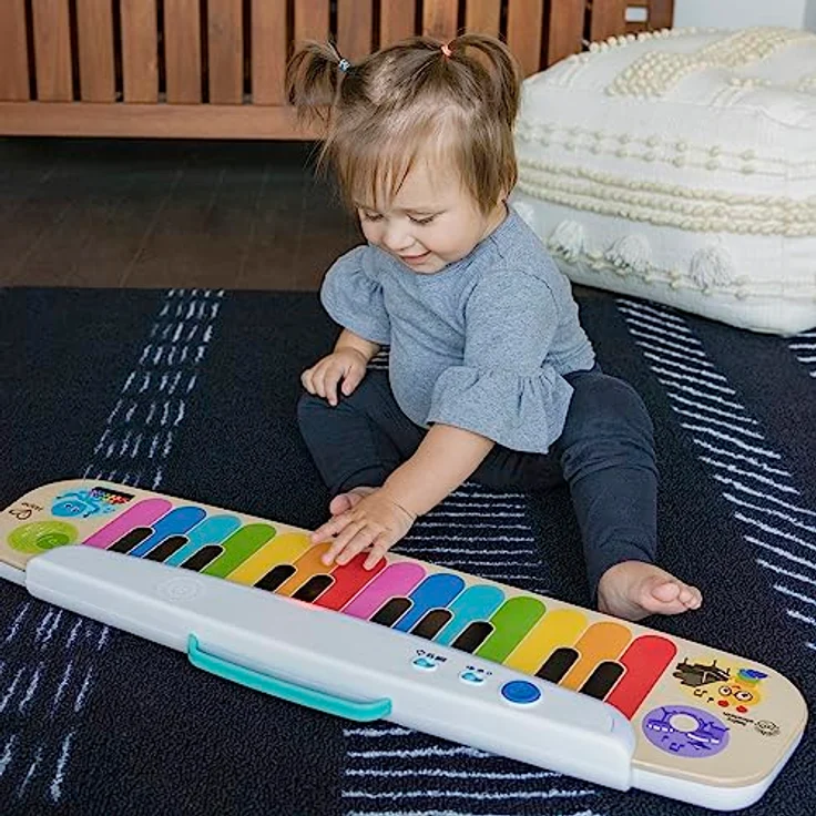 Baby Einstein, Hape, Notes & Keys Magic Touch Elektronisches Keyboard aus Holz für Kleinkinder, Über 150 Klänge und Melodien, Klavier-, Xylophon-, Hip-Hop- und Trommel-Klängen, ab 12 Monaten – Bild 5