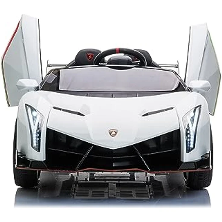 OTTO Elektro-Kinderauto "Lamborghini Veneno 615B" - lizenziert - mit Ledersitz, EVA Reifen, Allradantrieb - Schwarz oder Weiß – Bild 2
