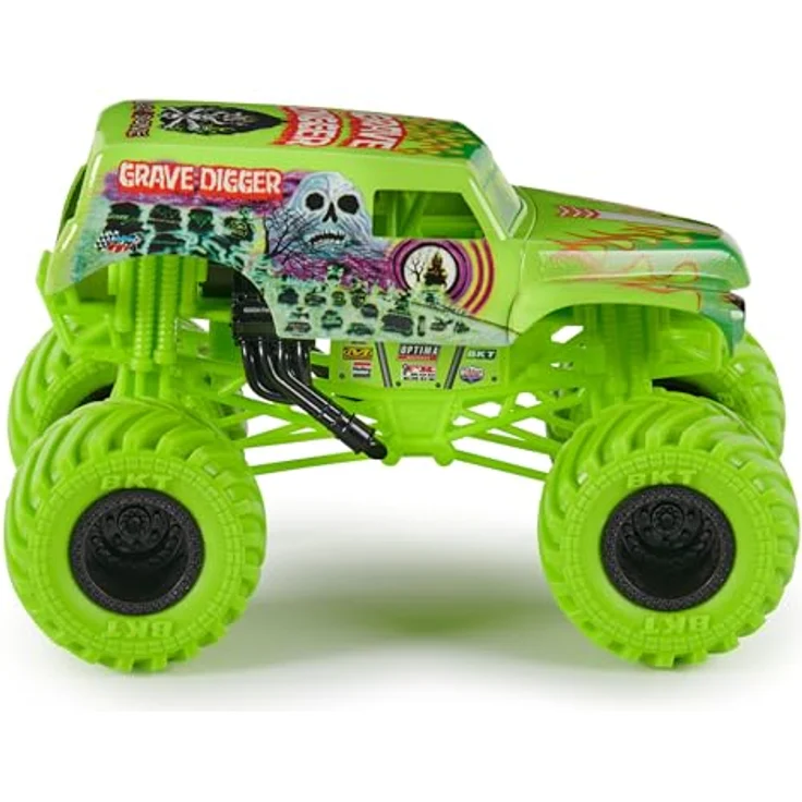 Monster Jam, Grave Digger Monster Truck, detailreiches Metall-Spritzguss-Fahrzeug im Maßstab 1:24, für Kinder ab 3 Jahren – Bild 2
