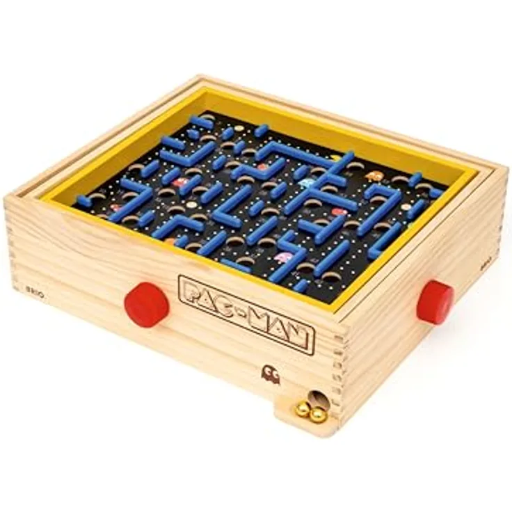 Brio PAC-MAN Labyrinth, Brettspiel mit retro-inspiriertem Maze und zahlreichen Hindernissen