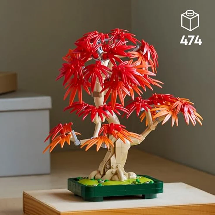 LEGO Botanicals Japanischer Roter Ahorn, Bonsai-Baum Bauset mit roten & orangen Blättern in dunkelgrüner Schale, künstliche Pflanze für Erwachsene - 10348 – Bild 2