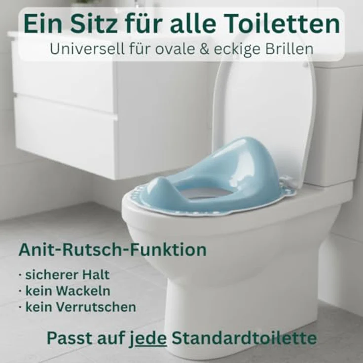 DOCARI Toilettensitz Kinder, Klositz Aufsatz ergonomisch, rutschsicher, Elefant rosa für komfortables Toilettentraining ab 2 Jahre – Bild 3