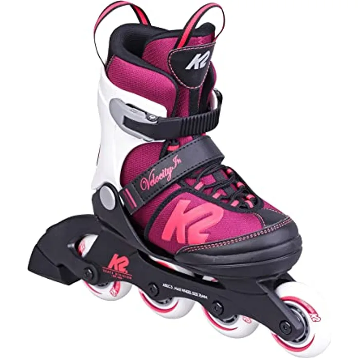 K2 Inline Skates Mädchen Velocity JR G, verstellbar, black - purple - white