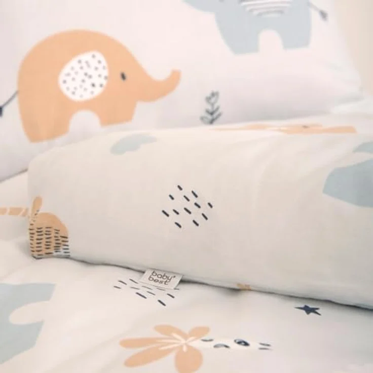 Herding babybest Flanell-Bettwäsche Elephants, 100% Baumwolle/Flanell, Kissenbezug 40x60cm, Bettbezug 100x135cm, Hoteleinschlag und Knopfleiste – Bild 5