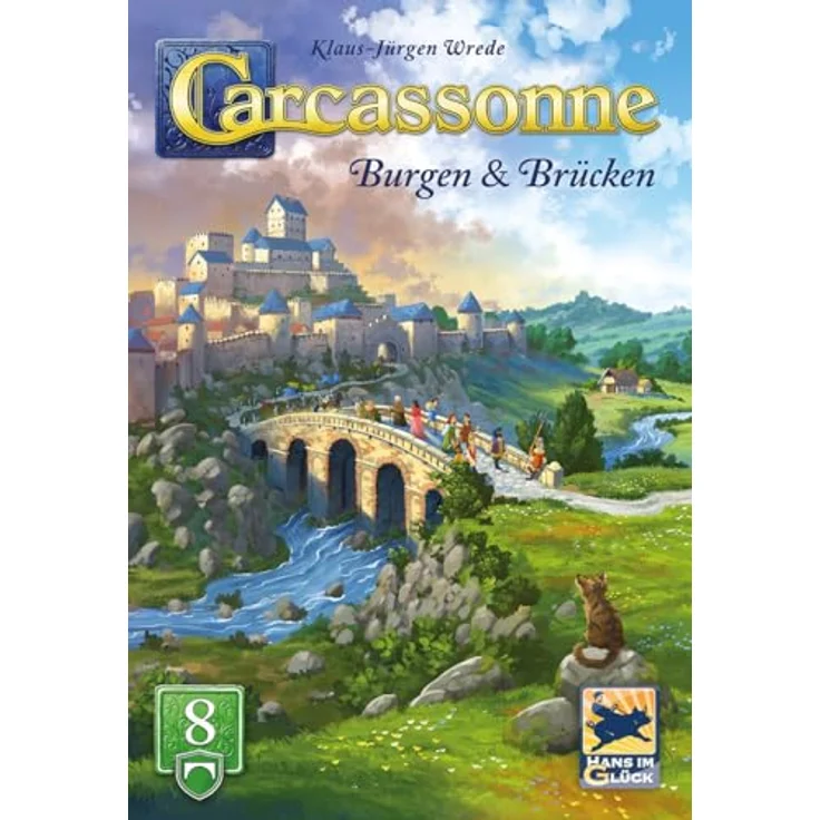 Hans im Glück Carcassonne – Burgen und Brücken, 8. Erweiterung für 2-6 Spieler, Familienspiel ab 7 Jahren, deutsche Ausgabe, 45 Minuten Spielzeit – Bild 2