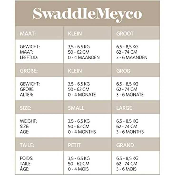 Meyco Baby Branches Pucksack, Erstausstattung Neugeborene (Pucktuch für Babys ab 0-3 Monaten, weicher Schlafkomfort, atmungsaktiv und feuchtigkeitsabsorbierend, Einschlafhilfe), Sand – Bild 5