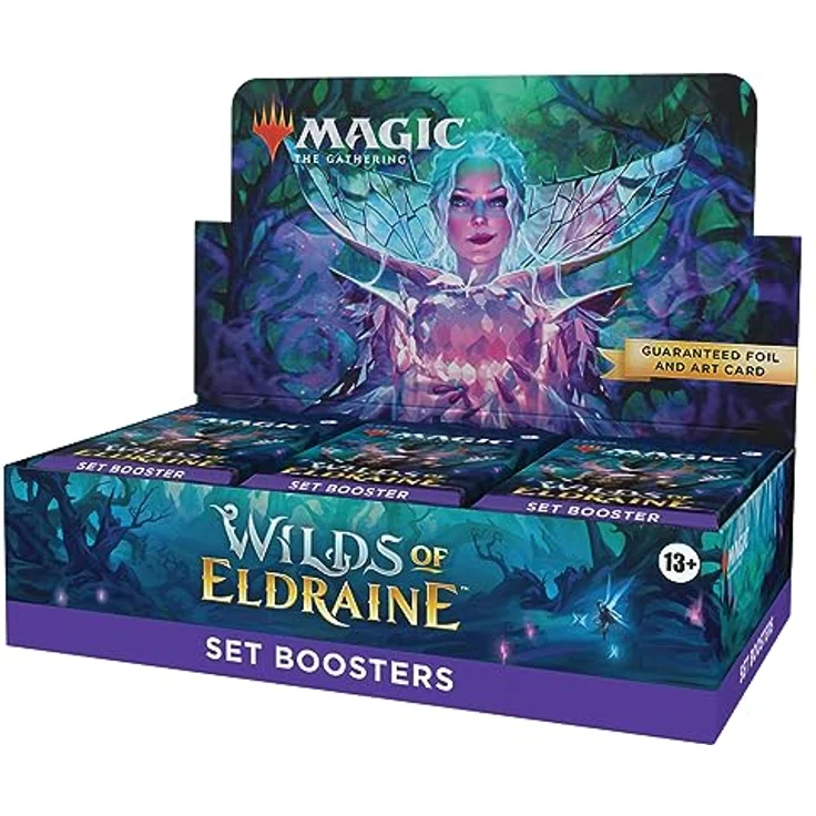 Wizards of the Coast Magic: The Gathering Wilds of Eldraine Set Booster Box, 30 Booster mit seltenen Karten und Artwork-Karten, Englisch – Bild 1