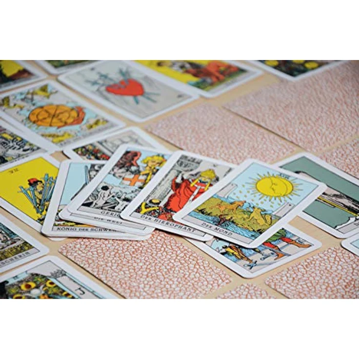 Königsfurt-Urania Premium Tarot von A.E. Waite, 78 Karten, Deluxe Edition mit dezenter Farbgebung und „Brown Pebble“-Design – Bild 4
