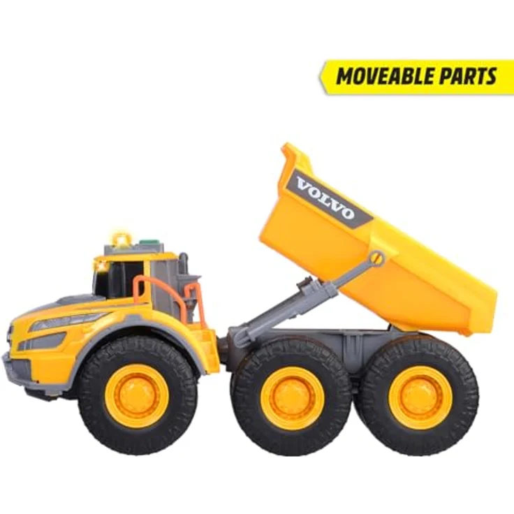 Dickie – Volvo Kippkipper mit Gelenk, 23 cm – Baustellenfahrzeug – Spielzeug für Kinder ab 3 Jahren – 203723007S06 – Bild 2