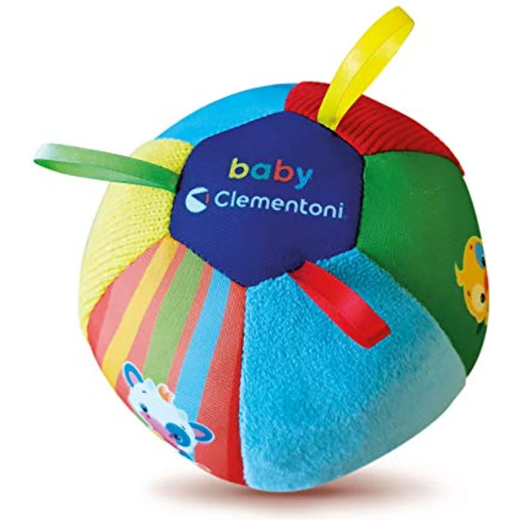 Clementoni Tierfreunde Musik-Ball, weicher Musikspielball für Babys ab 3 Monaten, mehrfarbig, Spielzeug zur Entwicklungsförderung – Bild 5