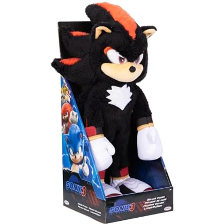 Jakks Pacific Sonic 3 The Hedgehog Deluxe-Shadow-Plüschtier, 33 cm, offiziell lizenziert, mit realistischen Acrylaugen, Sammlerstück ab 3 Jahren – Bild 5