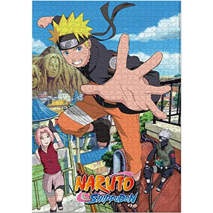 Winning Moves Naruto Shippuden Retorno a Konoha Puzzle, 1000 Teile, Mehrfarbig, 665 x 500 mm