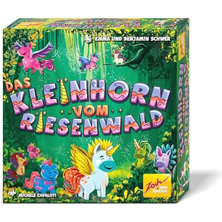 Zoch Das Kleinhorn vom Riesenwald - Fantastisches Einhorn-Spiel für Kinder, 2-4 Spieler, 20 Min. Dauer, bunt & liebevoll illustriert – Bild 1