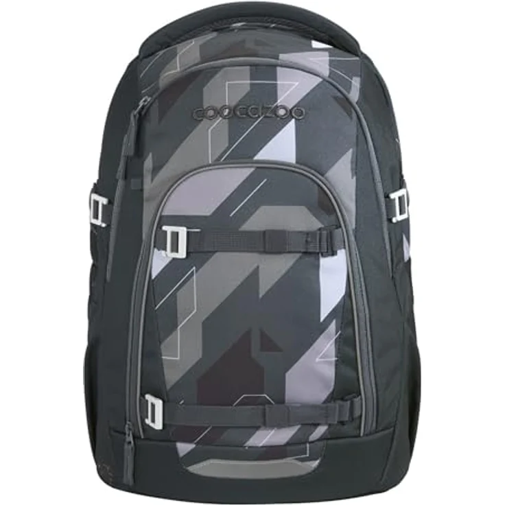 Coocazoo MATE Schulrucksack „Dark Race”, grau, ergonomisch, höhen- & größenverstellbar mit Brust- und Hüftgurt, 30 Liter Fassungsvermögen, ab 3. Klasse – Bild 1