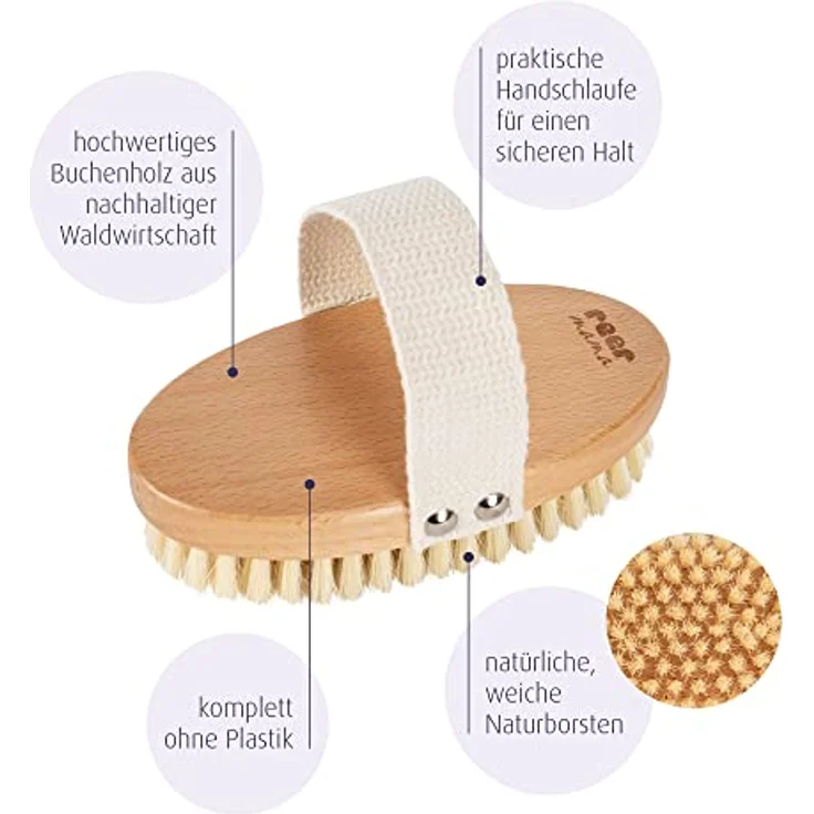 reer mama Massagebürste, sanfte Trockenbürste für den Babybauch – Bild 2
