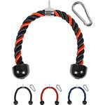 Yes4All Trizeps Seil Anlage - Übung Maschine Anlage Pull Down Seil - 27 Zoll Seillänge - rot/schwarz