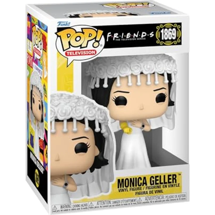 Funko Friends Funko POP! Vinyl Figur - Monica Geller Hochzeitskleid (1869), 9 cm, detailgetreue Nachbildung in Fensterbox – Bild 1