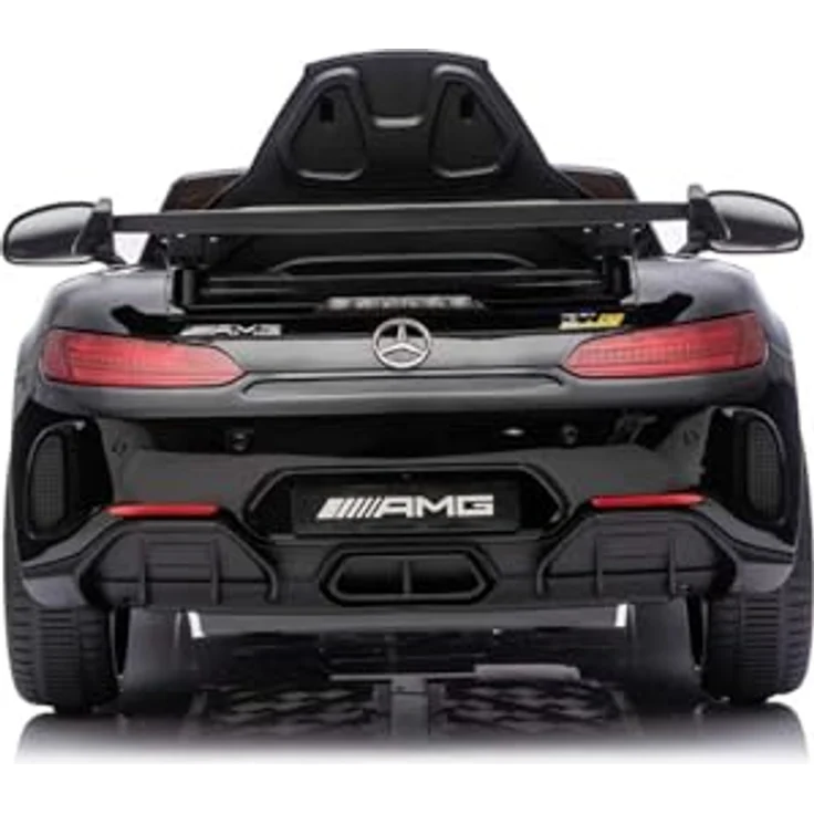 FINOOS Mercedes GTR AMG Kinder Elektroauto, 12V mit Fernbedienung, Schwarz, 2x 30W Motoren, echte Federung, Sanftanlaufsystem – Bild 5