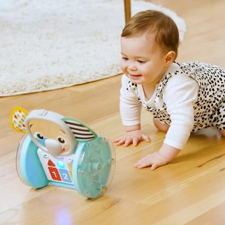 Baby Einstein Chase & Tap Earl, interaktives Krabbelspielzeug mit 2 Positionen, mehr als 50 Phrasen in 4 Sprachen, abwischbar, ab 6 Monaten – Bild 10