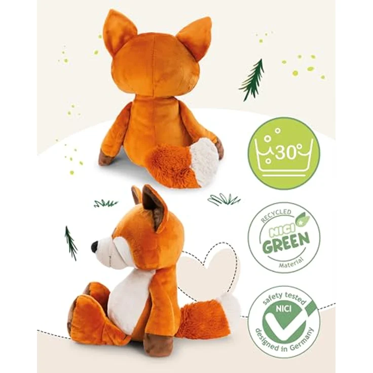 NICI Fuchs Fabio 50cm, orange, weiches Kuscheltier aus recyceltem Material, ideales Geschenk für Kinder & Erwachsene | 65697 – Bild 3