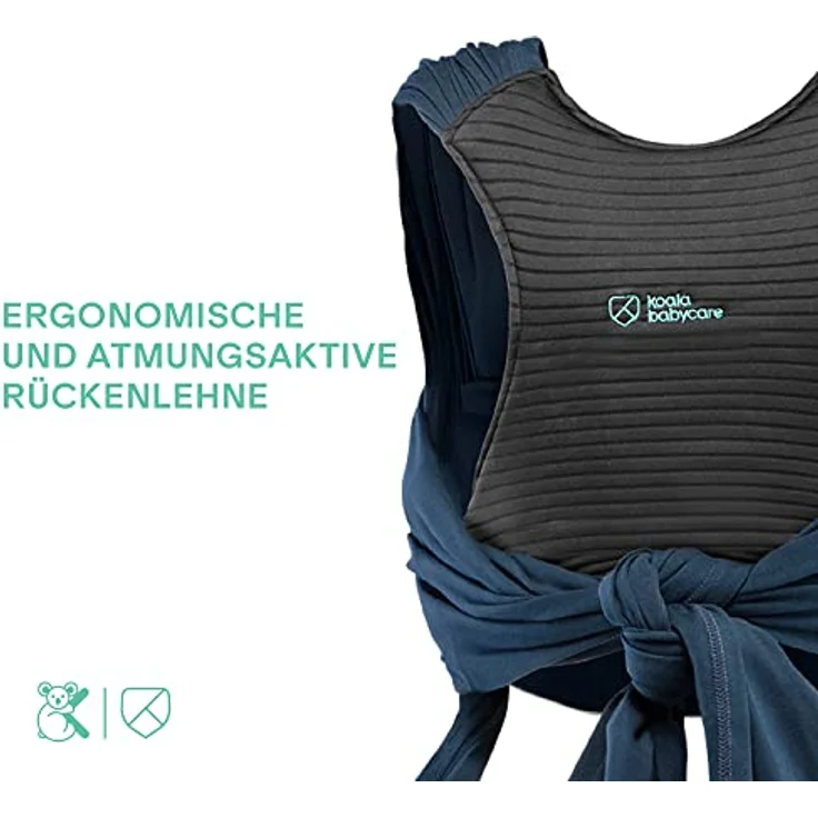 Koala Babycare Babytragetuch - Einfach anzuziehen - Elastisches Tragetuch bis zu 10 kg (zugelassen bis 15 kg) - Verstellbar und Unisex – Bild 5