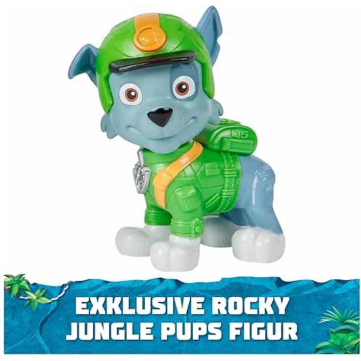 Spin Master Paw Patrol Jungle Pups, Spielzeug-Auto Rocky mit Schildkröten-Maul und stacheligem Schwanz, grün – Bild 6