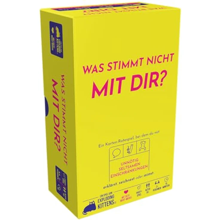 Exploding Kittens Was stimmt Nicht mit dir? Partyspiel Kartenspiel 2+ Spieler ab 16+ Jahren 15 Minuten Spielzeit Deutsch – Bild 1